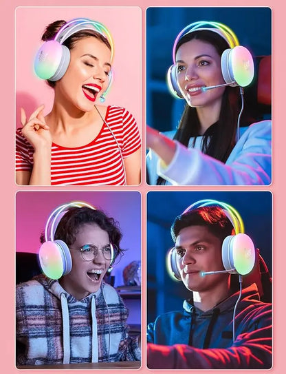 Rainbow Gaming Headphones Style Tech Mart